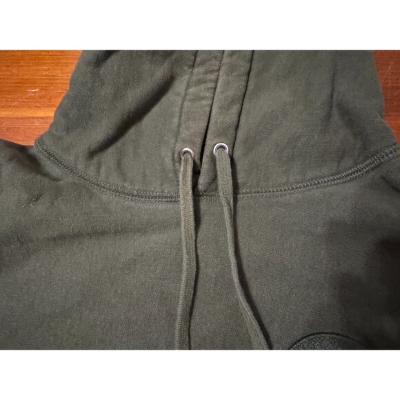 Supreme Tonal S Logo Hoodie Sweatshirt FW17 - Dark Olive Green - Men's Medium - Picture 4 of 11